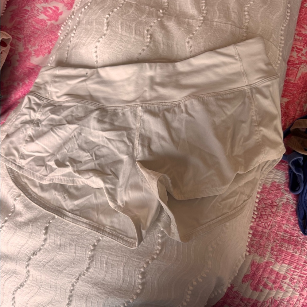 Lululemon Athletica Cream Athletic Shorts